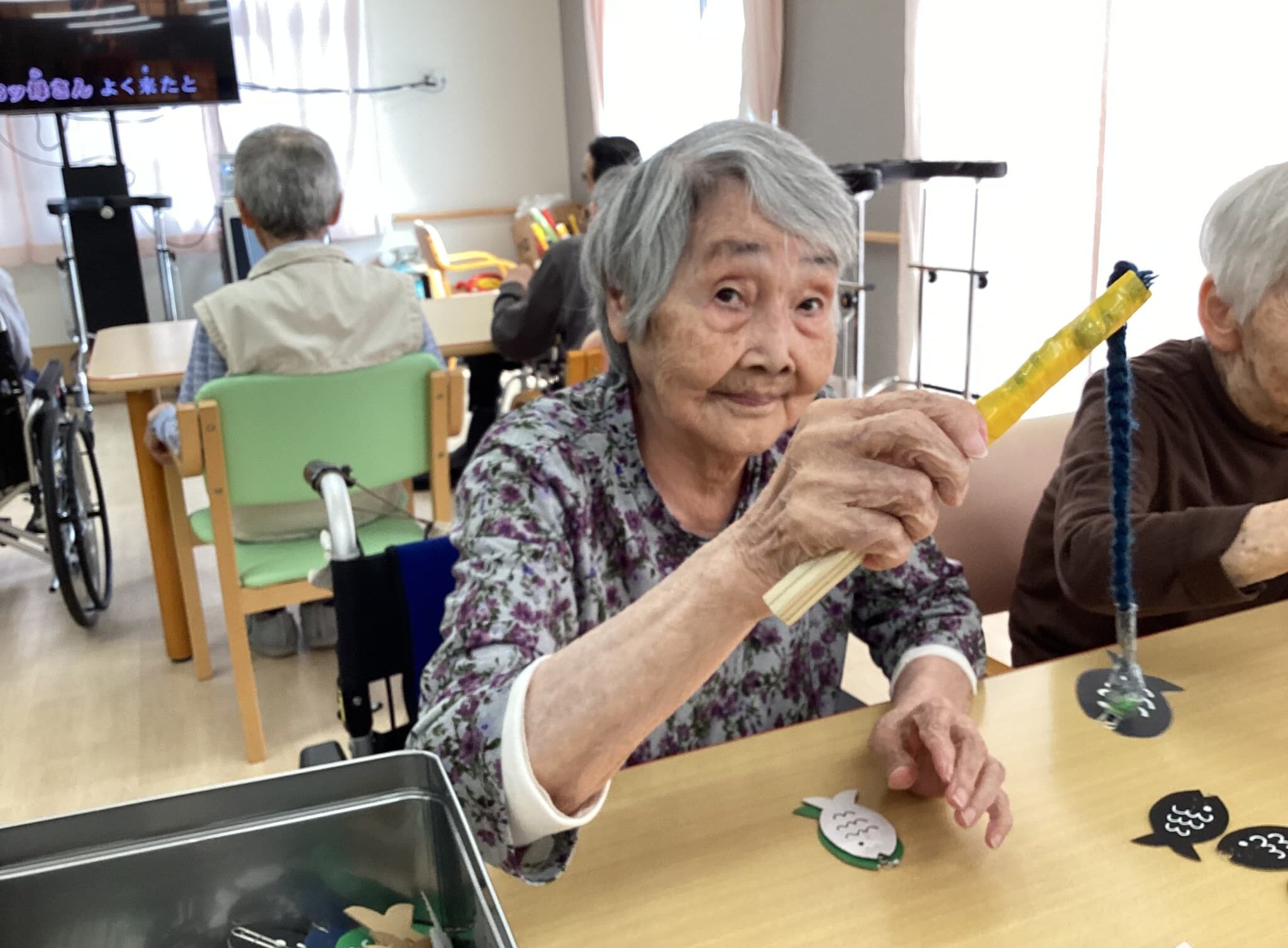 「アースケア前橋　朝倉の里」魚釣りゲーム!(^^)!