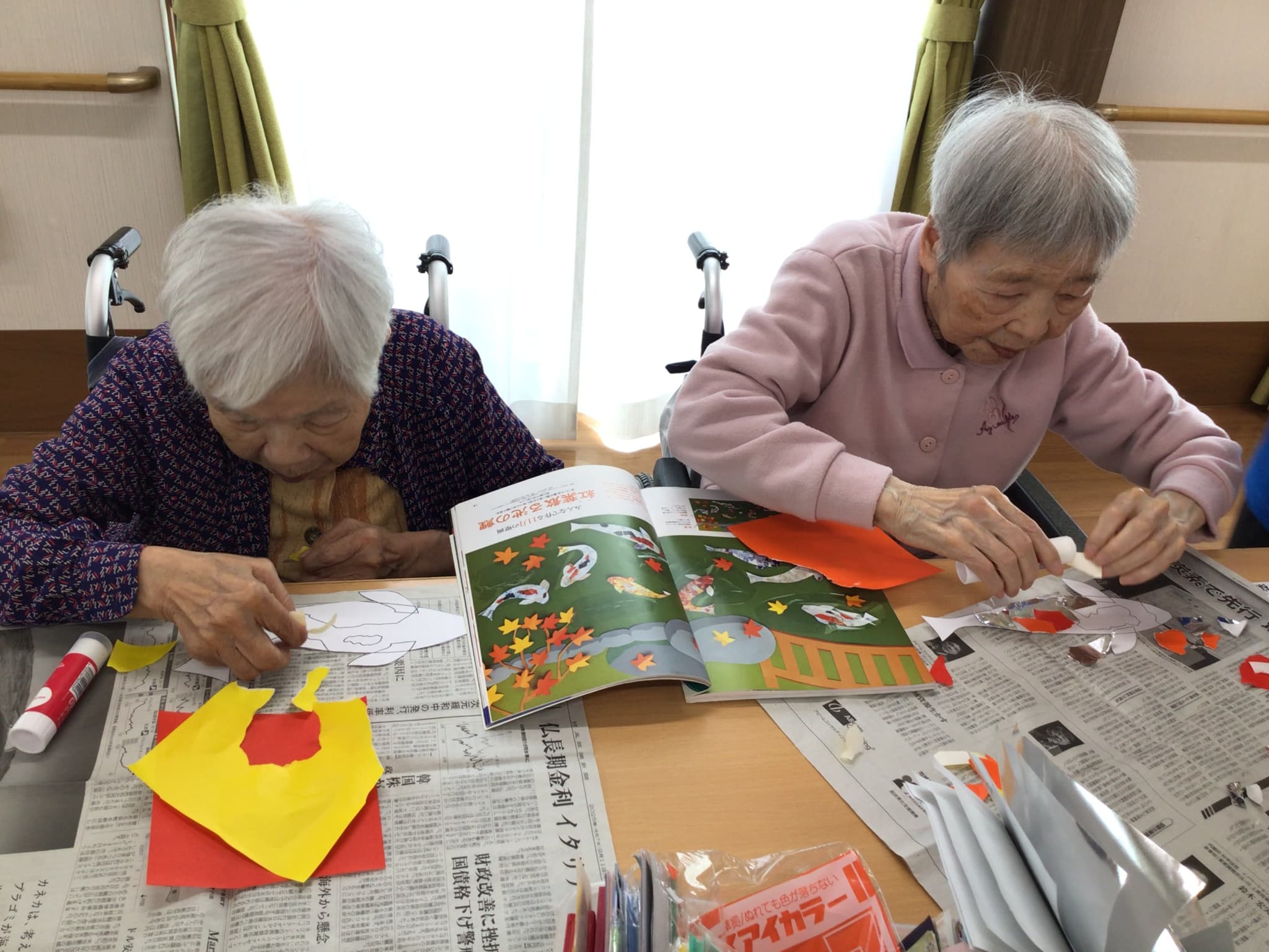 「アースケア前橋　元総社の里」ちぎり絵
