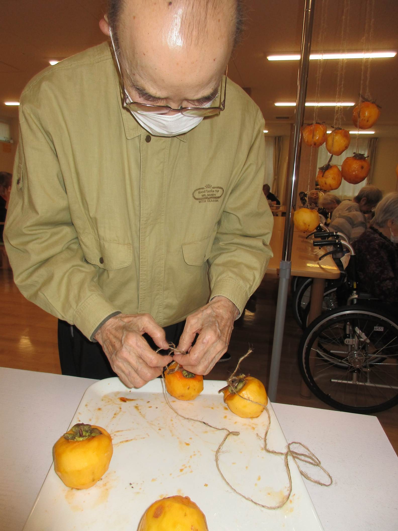 「アースケア沼田　利根の里」干し柿作り