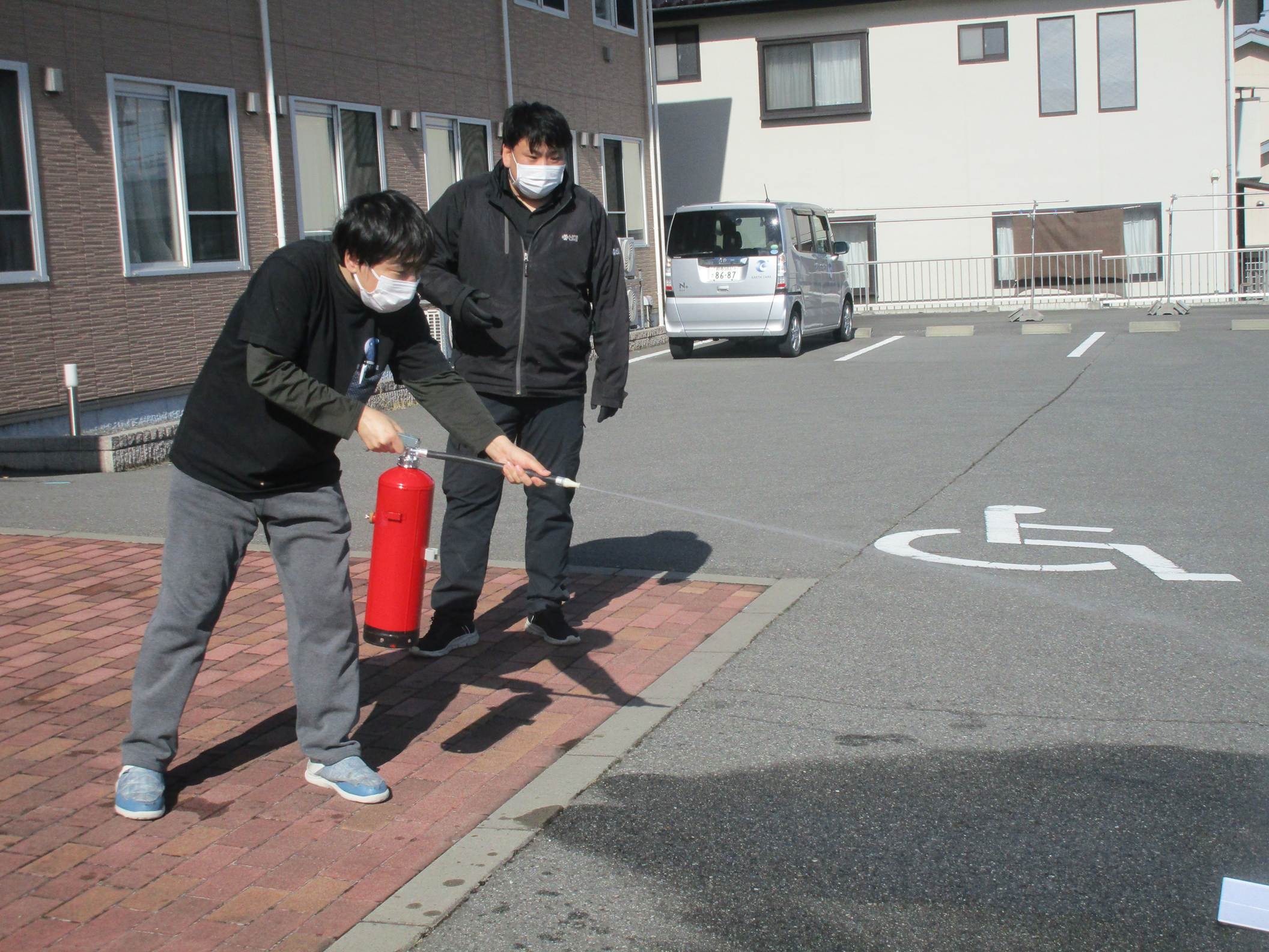 「アースケア沼田　利根の里」避難訓練