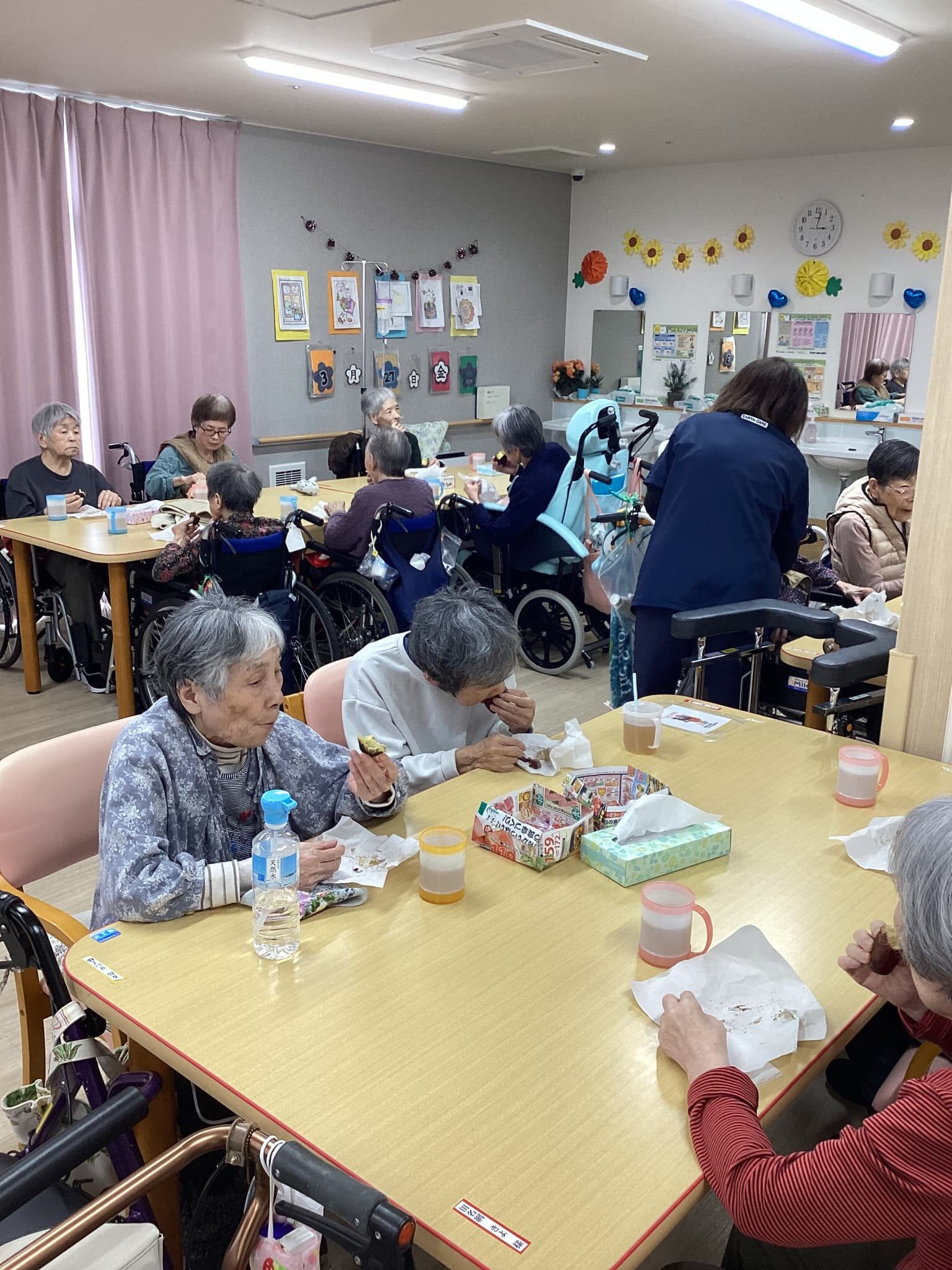 「PDビレッジなかお（なかおの里）」おやつレク　お芋