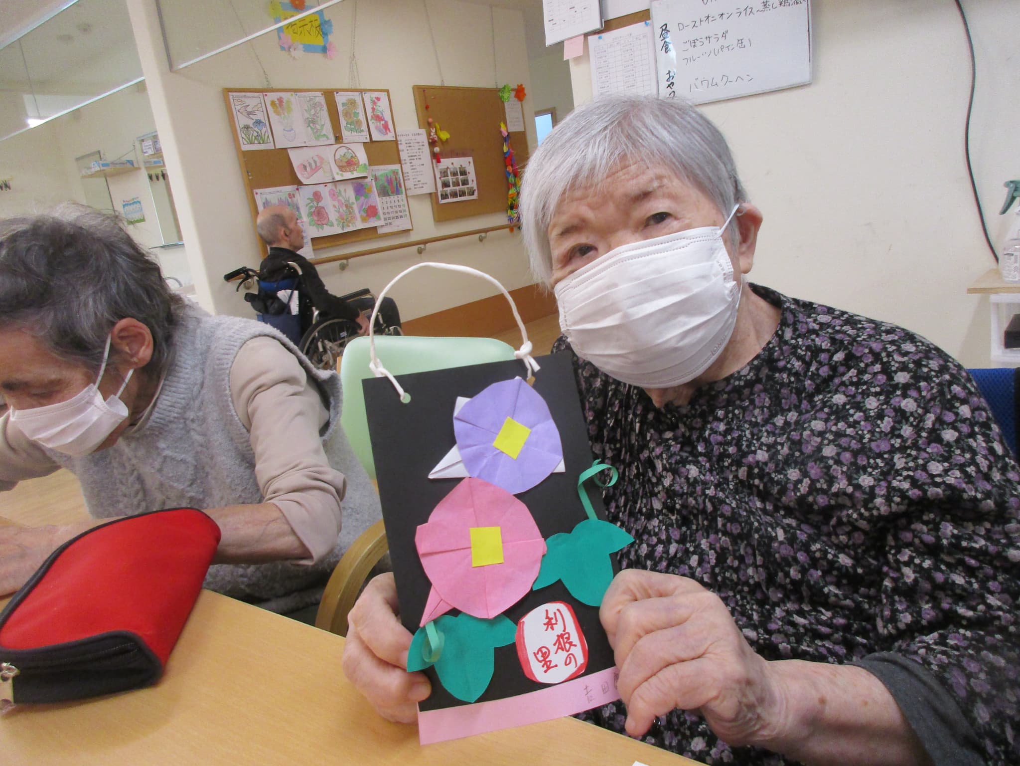 「アースケア沼田　利根の里」朝顔の制作❀