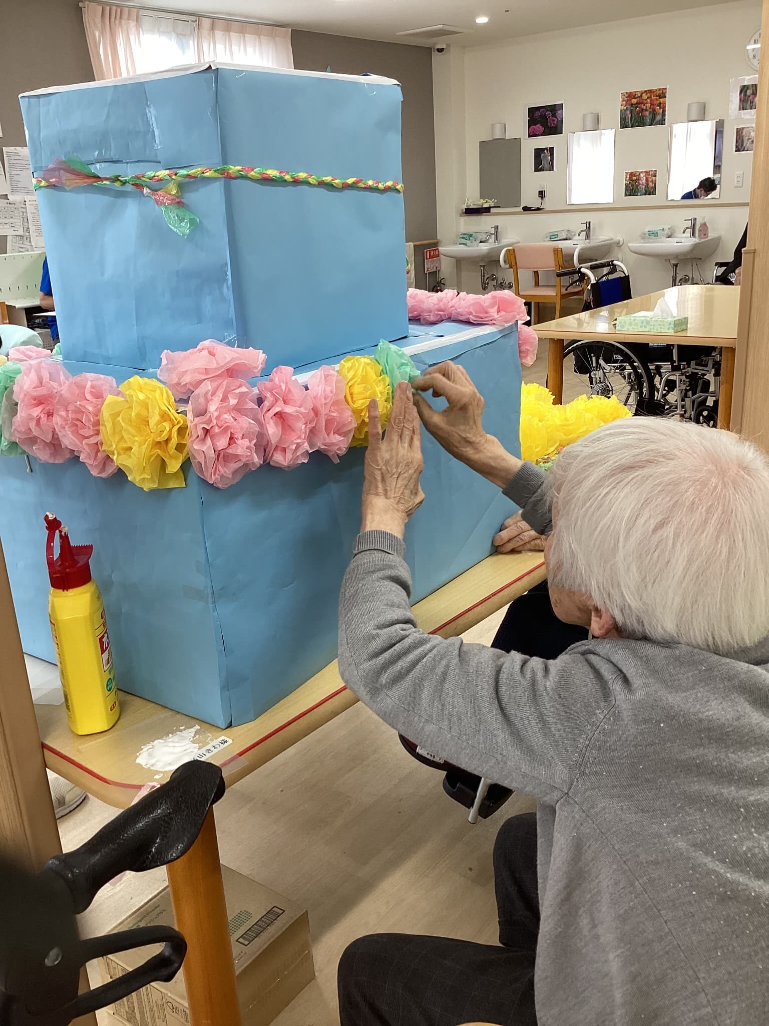 「アースケア前橋　朝倉の里」神輿の制作レク