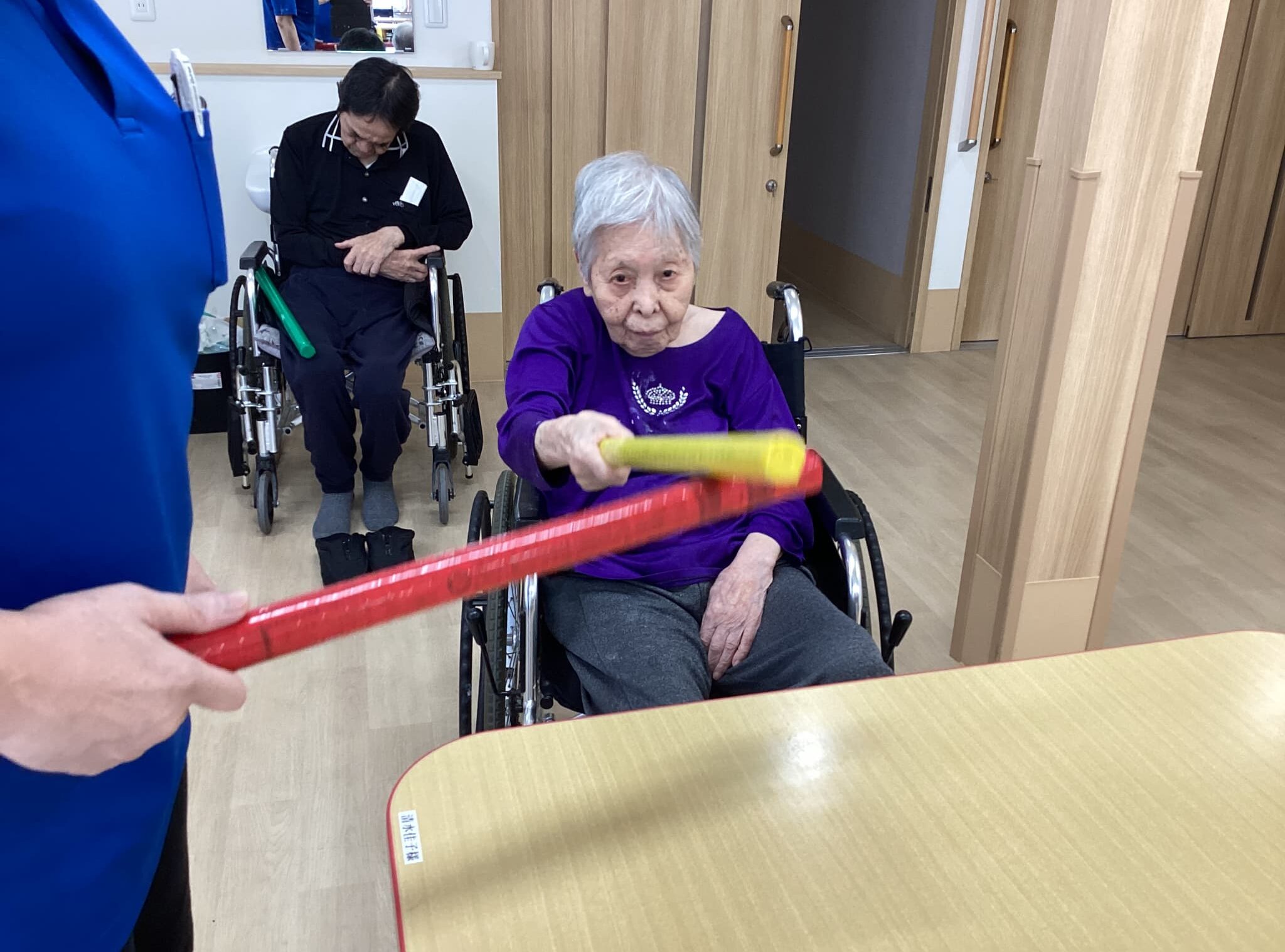 「アースケア前橋　朝倉の里」棒体操レク