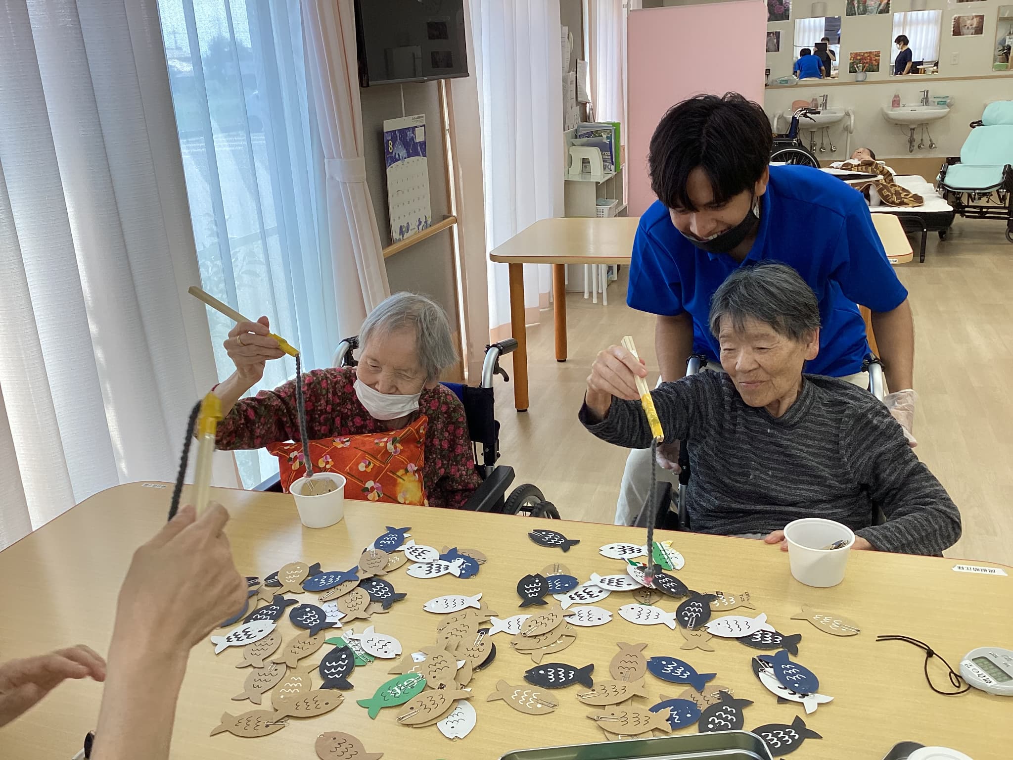 「アースケア前橋　朝倉の里」魚釣り横取りマンボーレク